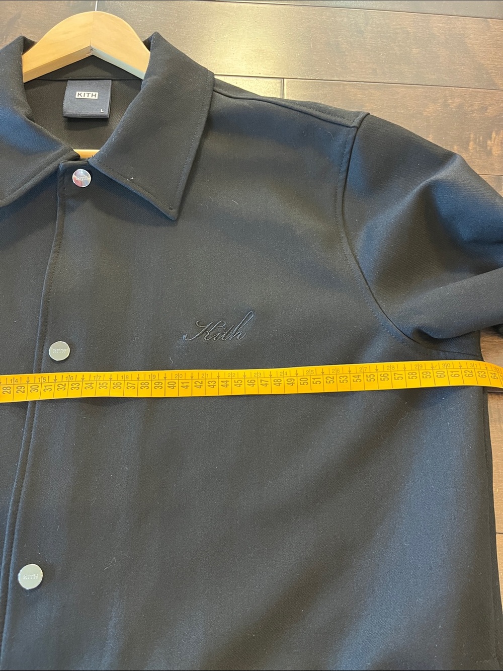Kith Black Script Logo Snap-Front Jacket Large - Picture 9 of 15